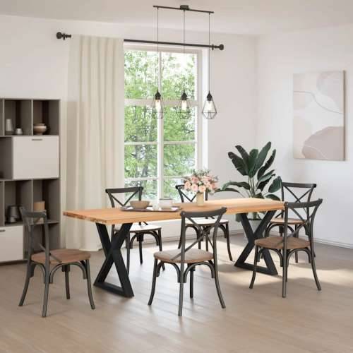 Noge za blagovaonski stol 2 kom crne 70x(72-73,3) cm čelik - Crna 70 x (72-73.3) cm 1 Cijena