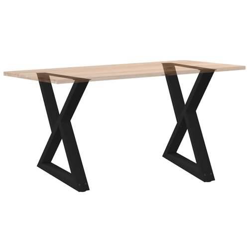 Noge za blagovaonski stol 2 kom crne 70x(72-73,3) cm čelik - Crna 70 x (72-73.3) cm 1 Cijena