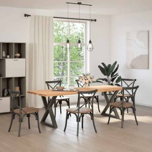 Noge za blagovaonski stol 2 kom antracit 70x(72-73,3) cm čelik - Antracit 70 x (72-73.3) cm 1 Cijena