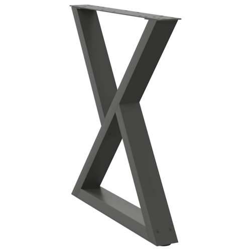 Noge za blagovaonski stol 2 kom antracit 70x(72-73,3) cm čelik - Antracit 70 x (72-73.3) cm 1 Cijena