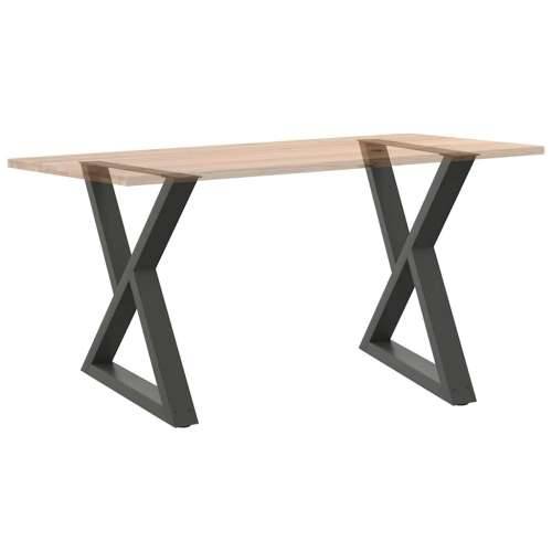 Noge za blagovaonski stol 2 kom antracit 80x(72-73,3) cm čelik - Antracit 80 x (72-73.3) cm 1 Cijena