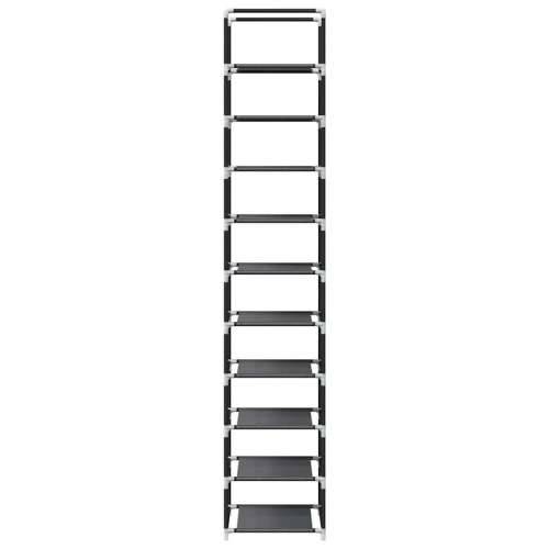 Stalak za cipele 10 razina crni 33x33x174 cm netkana tkanina - 1 Cijena