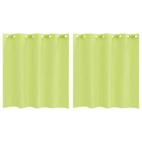 Voile zavjese s ušicama 2 kom jabučno zelena 140x140 cm - Jabukova zelena 140 x 140 cm 1 s ušicama Cijena