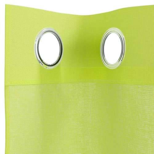 Voile zavjese s ušicama 2 kom jabučno zelena 140x140 cm - Jabukova zelena 140 x 140 cm 1 s ušicama Cijena