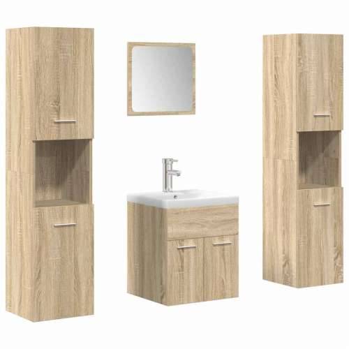 5-dijelni set kupaonskog namještaja boja hrasta sonome drveni - sonoma hrast 30 x 30 x 130 cm 1 Cijena