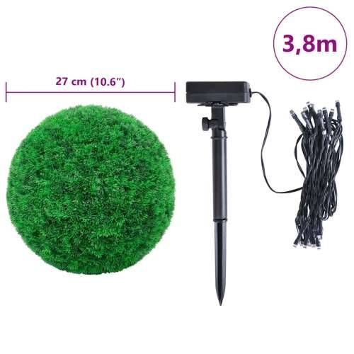 Umjetne kugle od šimšira s LED svjetlima 2 kom zelene 27 cm - 27 cm 1 Cijena