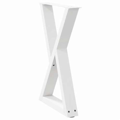 Noge za blagovaonski stol 2 kom bijele 50x(72-73,3) cm čelik - Bijela 50 x (72-73.3) cm 1 Cijena