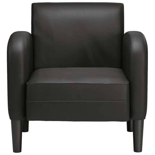Sofa fotelja s naslonima za ruke crna 54 cm umjetna koža - Crna 1 Cijena