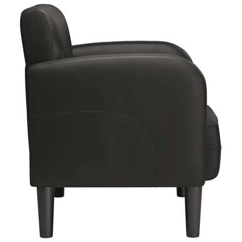 Sofa fotelja s naslonima za ruke crna 54 cm umjetna koža - Crna 1 Cijena