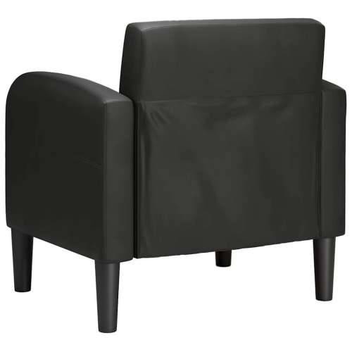 Sofa fotelja s naslonima za ruke crna 54 cm umjetna koža - Crna 1 Cijena