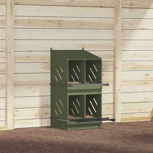 Kutija za gniježđenje za piliće s 4 odjeljka metalna - Maslinovo zelena 54 x 79 x 109,5 cm Cijena