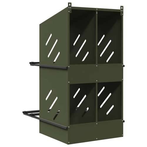 Kutija za gniježđenje za piliće s 4 odjeljka metalna - Maslinovo zelena 54 x 79 x 109,5 cm Cijena