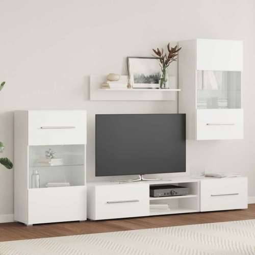TV jedinice od 5 dijelova s LED rasvjetom Mat bijelo Cijena