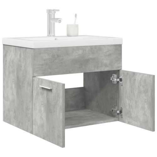 Kupaonski ormarić s ugrađenim Lavabo - Umivaonikom i slavinom - Beton siva 60 x 38.5 x 46 cm Sa slavinom 1 Cijena