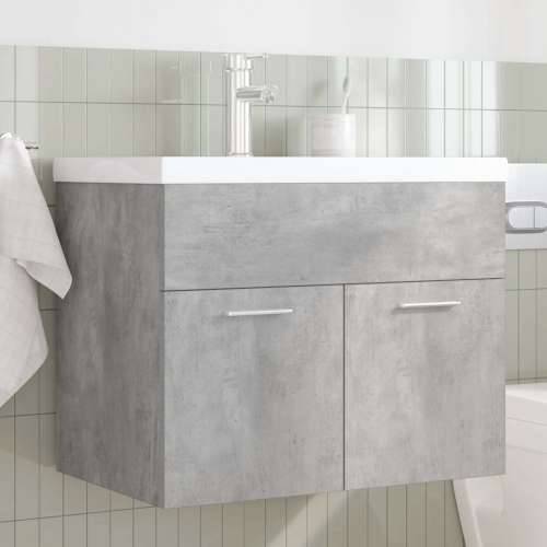 Kupaonski ormarić s ugrađenim Lavabo - Umivaonikom i slavinom - Beton siva 60 x 38.5 x 46 cm Sa slavinom 1 Cijena