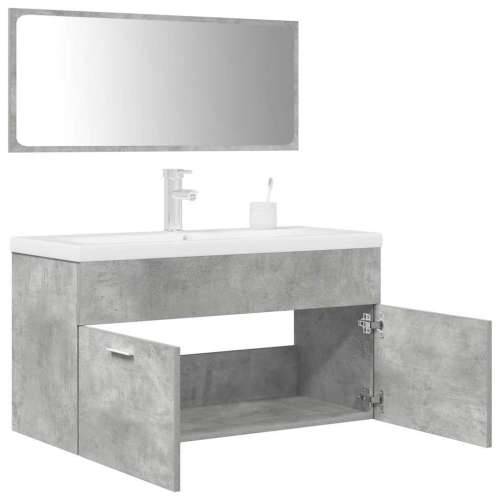 3-dijelni set kupaonskog namještaja siva boja betona drveni - Beton siva 90 x 38.5 x 46 cm 1 3 Cijena