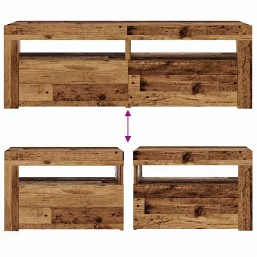 Noćni ormarići 2 kom s LED svjetlima boja hrasta 60x35x40 cm - hrast artisan 2 Cijena