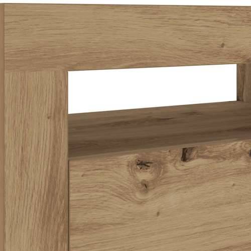 Noćni ormarići 2 kom s LED svjetlima boja hrasta 60x35x40 cm - hrast artisan 2 Cijena