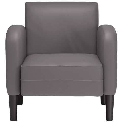 Sofa fotelja s naslonima za ruke siva 54 cm umjetna koža - Siva 1 Cijena