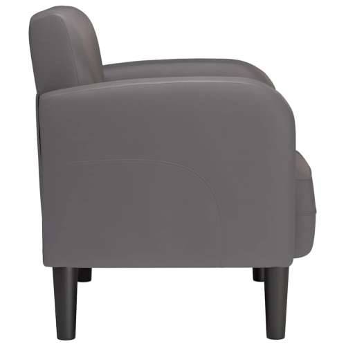 Sofa fotelja s naslonima za ruke siva 54 cm umjetna koža - Siva 1 Cijena