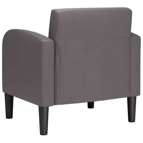Sofa fotelja s naslonima za ruke siva 54 cm umjetna koža - Siva 1 Cijena