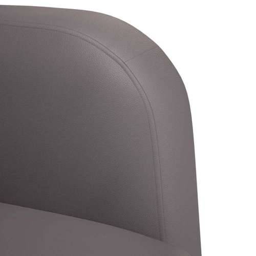 Sofa fotelja s naslonima za ruke siva 54 cm umjetna koža - Siva 1 Cijena