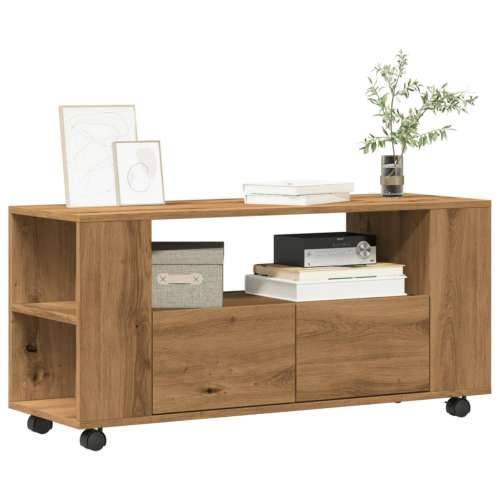 TV ormarić s kotačićima Artisan hrast 102x34,5x43 cm - hrast artisan 1 Cijena