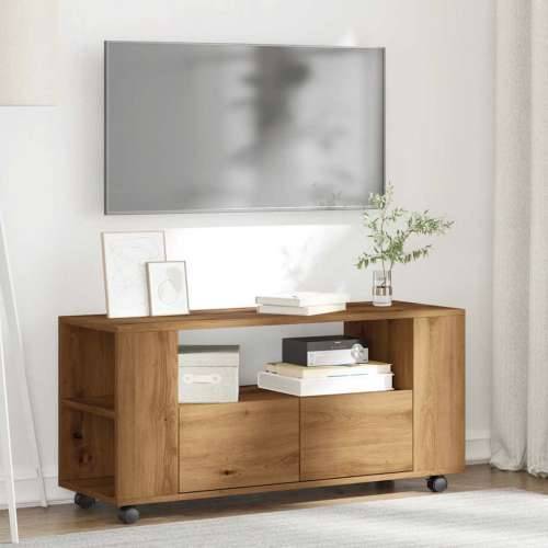 TV ormarić s kotačićima Artisan hrast 102x34,5x43 cm - hrast artisan 1 Cijena
