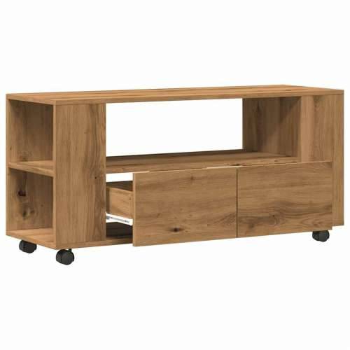 TV ormarić s kotačićima Artisan hrast 102x34,5x43 cm - hrast artisan 1 Cijena