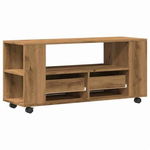 TV ormarić s kotačićima Artisan hrast 102x34,5x43 cm - hrast artisan 1 Cijena