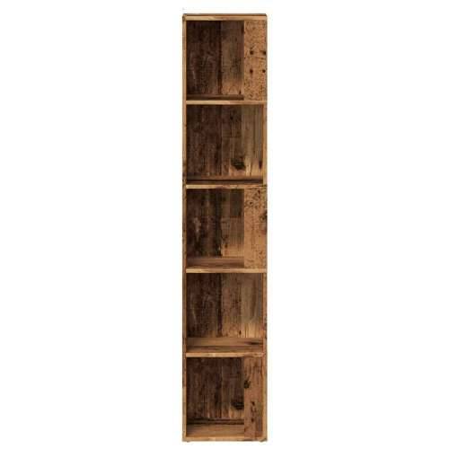 Kutni ormarić boja staro drvo 33x33x165 cm konstruirano drvo - Staro drvo 33 x 33 x 165 cm 1 Cijena