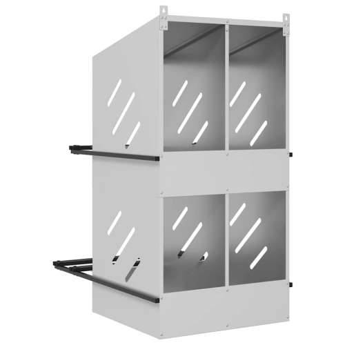 Kutija za gniježđenje za piliće s 4 odjeljka metala - Pocinčano srebro 54 x 79 x 109,5 cm Cijena