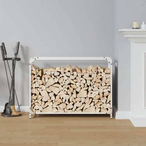 Stalak za drva bijela 90x28x65 cm hladno valjani čelik - Bijela 90 x 28 x 65 cm Cijena
