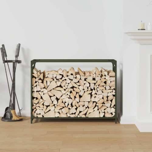 Stalak za drva 90x28x65 cm hladno valjani čelik - Maslinovo zelena 90 x 28 x 65 cm Cijena