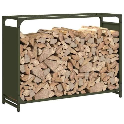 Stalak za drva 90x28x65 cm hladno valjani čelik - Maslinovo zelena 90 x 28 x 65 cm Cijena