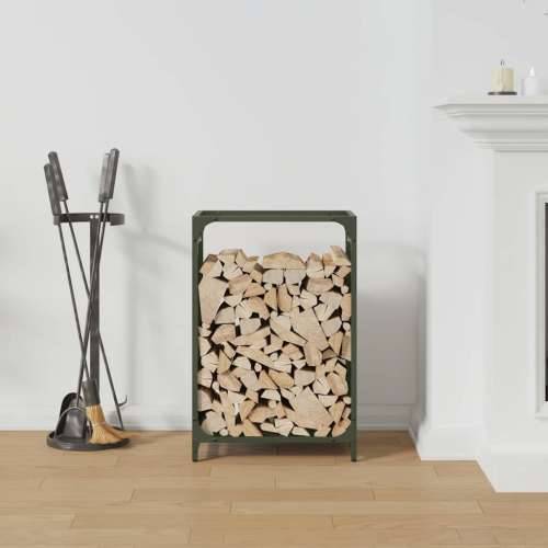 Stalak za drva 44x28x65 cm hladno valjani čelik - Maslinovo zelena 44 x 28 x 65 cm Cijena