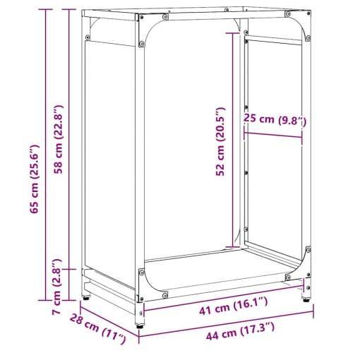 Stalak za drva 44x28x65 cm hladno valjani čelik - Maslinovo zelena 44 x 28 x 65 cm Cijena