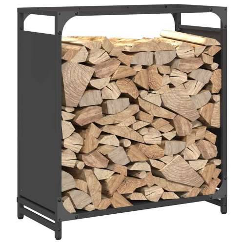 Stalak za drva crni 60x28x65 cm hladno valjani čelik - Crna 60 x 28 x 65 cm Cijena