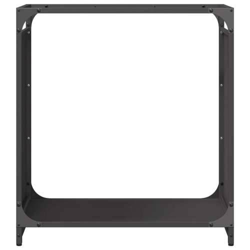 Stalak za drva crni 60x28x65 cm hladno valjani čelik - Crna 60 x 28 x 65 cm Cijena