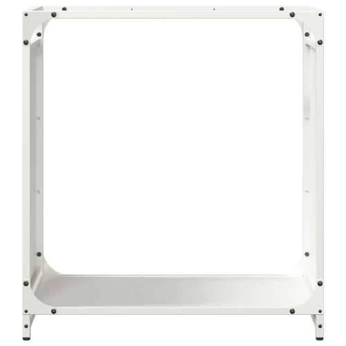 Stalak za drva bijela 60x28x65 cm hladno valjani čelik - Bijela 60 x 28 x 65 cm Cijena