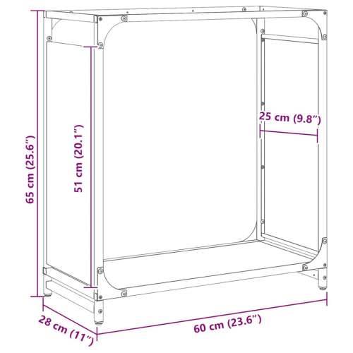 Stalak za drva bijela 60x28x65 cm hladno valjani čelik - Bijela 60 x 28 x 65 cm Cijena