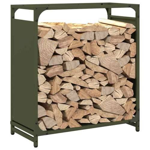 Stalak za drva 60x28x65 cm hladno valjani čelik - Maslinovo zelena 60 x 28 x 65 cm Cijena
