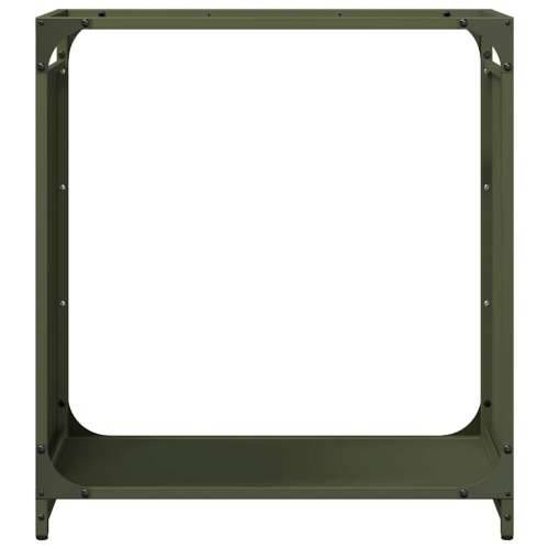 Stalak za drva 60x28x65 cm hladno valjani čelik - Maslinovo zelena 60 x 28 x 65 cm Cijena