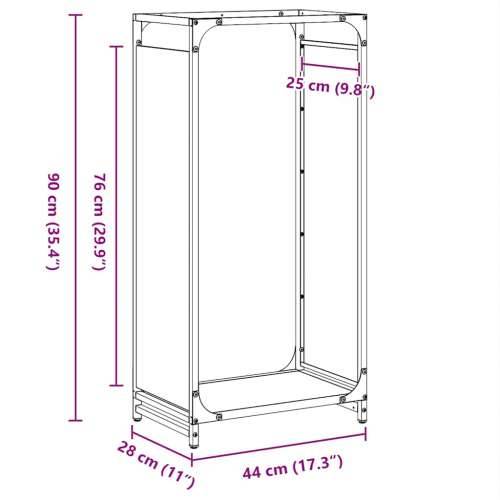 Stalak za drva antracit 44x28x90 cm hladno valjani čelik - Antracit 44 x 28 x 90 cm Cijena