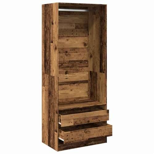 Ormar boja staro drvo 80 x 50 x 200 cm od konstruiranog drva - Staro drvo 80 x 50 x 200 cm 1 2 ladice Cijena