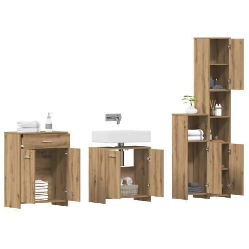 4-dijelni set kupaonskog namještaja käsityöläinen tammi - artisian oak 4 1 Cijena