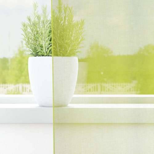 Voile zavjese s ušicama 2 kom zelene boje jabuke 140x260 cm - Jabukova zelena 140 x 260 cm 1 s ušicama Cijena