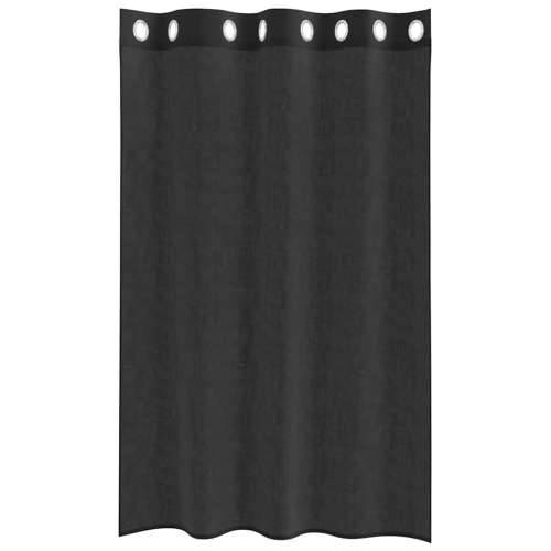 Voile zavjese s ušicama 2 kom crne 140x175 cm - Crna 140 x 175 cm 1 s ušicama Cijena