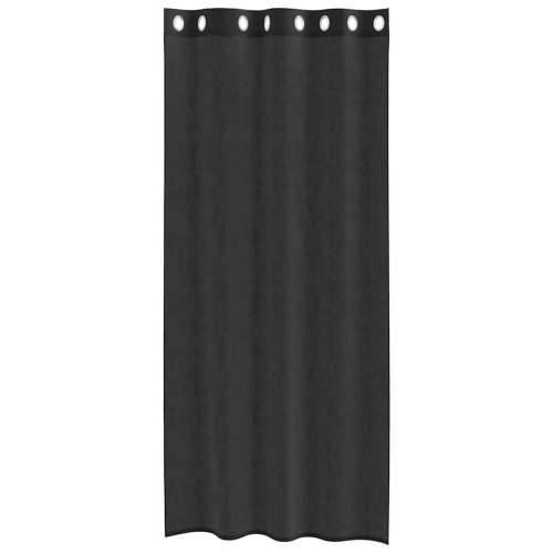 Voile zavjese s ušicama 2 kom crne 140x245 cm - Crna 140 x 245 cm 1 s ušicama Cijena