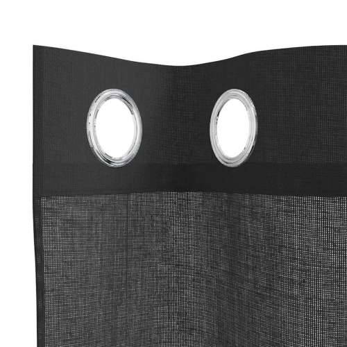 Voile zavjese s ušicama 2 kom crne 140x245 cm - Crna 140 x 245 cm 1 s ušicama Cijena